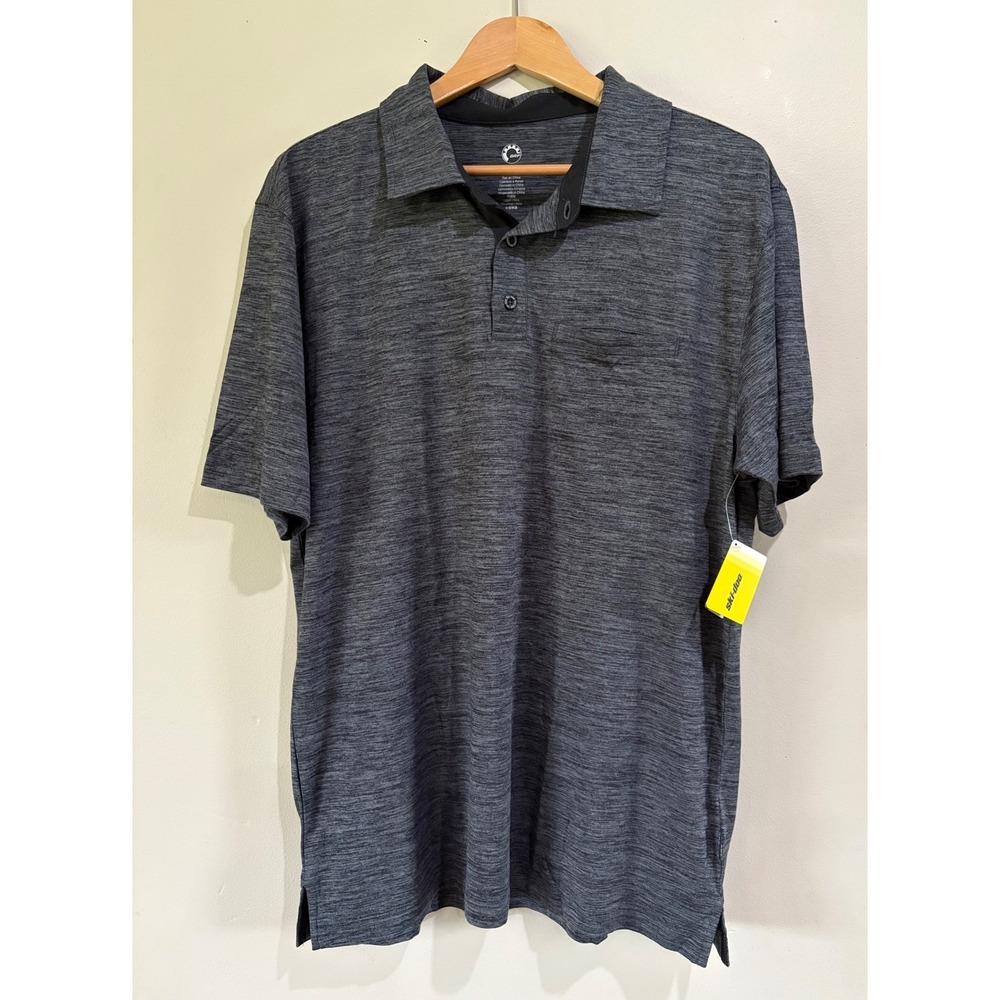 Ski-Doo Mens Small Charcoal Tech Polo Short Sleeve Performance Quick Dry Wicking - Picture 2 of 9